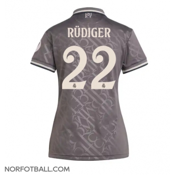 Billige Fotballdrakt Real Madrid Antonio Rudiger #22 Replika Tredjedrakt Dame 2024-25 Kortermet